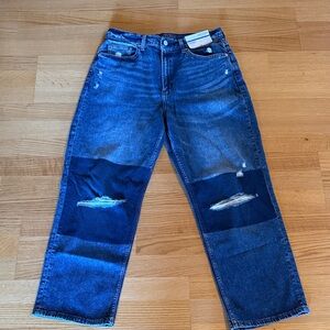 Arizona Jean Company Women's Blue High Rise Straight Leg Jeans